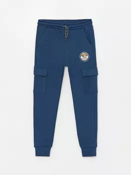 Спортивные брюки-карго для мальчиков с эластичной резинкой на талии LCW Kids, темное масло