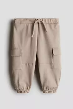 Спортивные брюки карго H&M, бежевый
