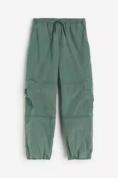 Спортивные брюки карго H&M, зеленый