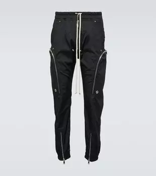 Спортивные брюки карго из хлопка bauhaus Rick Owens, черный