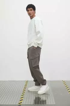 Спортивные брюки-карго облегающего кроя H&M, бежевый