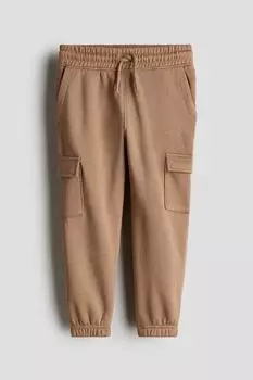 Спортивные брюки-карго с шероховатой внутренней частью H&M, коричневый
