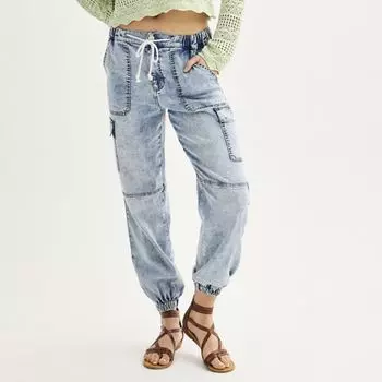 Спортивные брюки-карго с высокой талией для юниоров So, цвет light