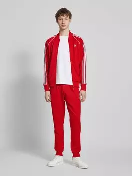 Спортивные брюки классического кроя с этикетками adidas Originals, красный
