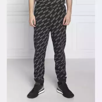 Спортивные брюки классического кроя с монограммой Kenzo, черный
