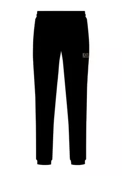 Спортивные брюки Label Mit Eingrifftaschen EA7 Emporio Armani, цвет schwarz