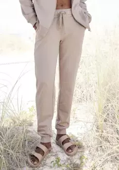 Спортивные брюки LASCANA "брюки для отдыха", из натурального хлопка, одежда для дома, коричневый