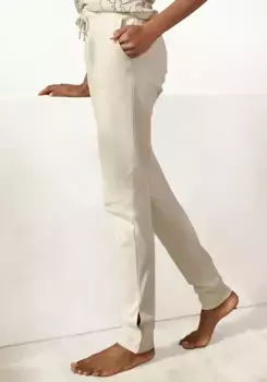 Спортивные брюки LASCANA "брюки для отдыха", с пуговицами по низу штанин, одежда для дома, кремовый