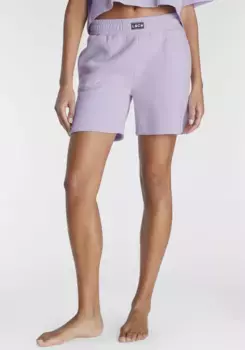 Спортивные брюки LASCANA, с ребристым поясом, одежда для отдыха, костюм для отдыха, фиолетовый