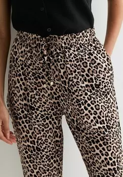 Спортивные брюки LEOPARD- CROPPED New Look, коричневый