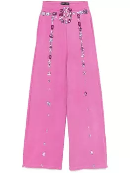 Спортивные брюки Loulou, украшенные кристаллами, розовый