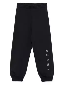 Спортивные брюки Marni Kids с вышитым логотипом, синий