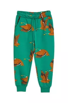 Спортивные брюки Mini Rodini для мальчиков и девочек, зеленый