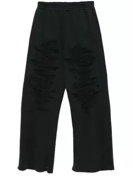 Спортивные брюки MM6 Maison Margiela с эффектом потертости, черный