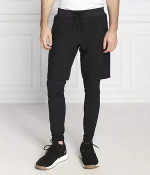 Спортивные брюки мужские Boss Green с шортами 2 в 1, черный