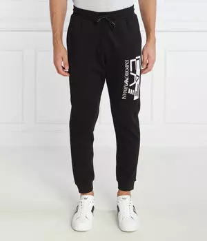 Спортивные брюки мужские Ea7 с большим логотипом бренда, черный