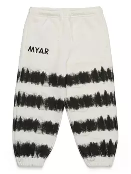 Спортивные брюки MYAR KIDS с принтом тай-дай, белый