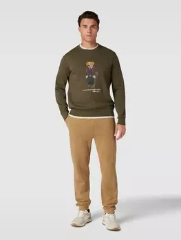 Спортивные брюки на эластичном поясе модель "АТЛЕТИК" Polo Ralph Lauren, светло-коричневый