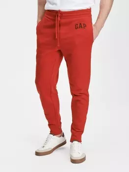 Спортивные брюки на флисовой подкладке Gap, красный