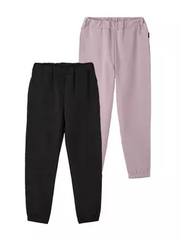 Спортивные брюки name it Mdchen Jogginghose 2er-Set Basic Sweat Pants NKFSWEAT, цвет Schwarz-Pink