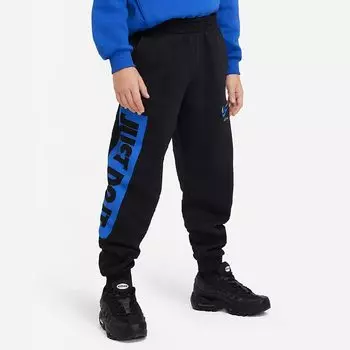 Спортивные брюки Nike Sportswear Icon Fleece Big Kids' Oversized, черный/синий