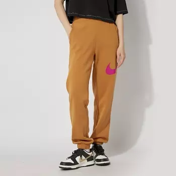 Спортивные брюки Nike Sportswear Swoosh, темно-желтый/коричневый/розовый