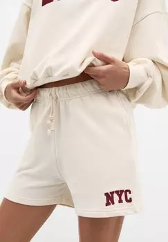 Спортивные брюки NYC PULL&BEAR, белый