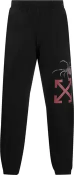 Спортивные брюки Off-White Arachno Arrow Short Sweatpant 'Black/Bordeaux', черный