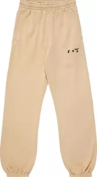 Спортивные брюки Off-White Logo Sweatpants 'Sand/Black', загар