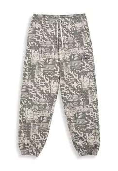 Спортивные брюки PEACE WITHIN ALL OVER PRINT Grimey, светло-серый