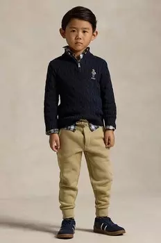 Спортивные брюки Polo Ralph Lauren для мальчиков и девочек, бежевый