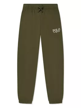 Спортивные брюки POLO RALPH LAUREN KIDS с вышитым логотипом, зеленый