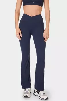 Спортивные брюки Power 30" Bootcut с защипом на талии Sweaty Betty, синий