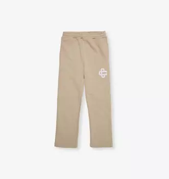 Спортивные брюки прямого кроя из эластичной ткани с аппликацией на возраст от 1 до 8 лет The Couture Club, бежевый