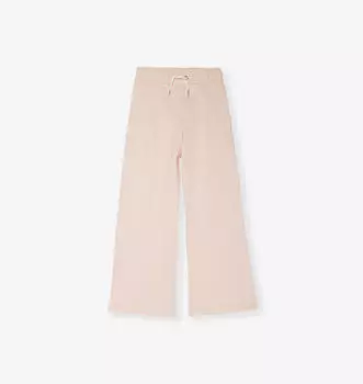 Спортивные брюки прямого кроя из хлопка и флиса с фестончатой отделкой для детей 6–14 лет Chloe, розовый