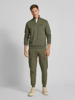 Спортивные брюки прямого кроя с эластичным поясом EA7 Emporio Armani, оливковый