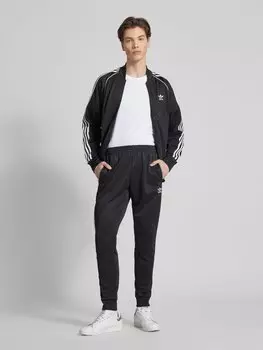 Спортивные брюки прямого кроя с этикетками adidas Originals, черный
