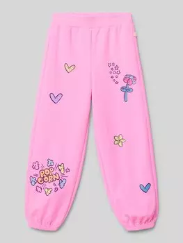 Спортивные брюки прямого кроя с яркими принтами BILLIEBLUSH, розовый