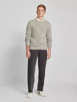Спортивные брюки прямого кроя с ребристым узором Emporio Armani, антрацит