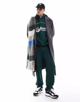 Спортивные брюки прямого кроя с защипами от ASOS DESIGN зеленого цвета