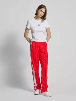 Спортивные брюки прямого кроя с застежкой на кнопки, модель «ADIBREAK» adidas Originals, темно-красный