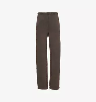 Спортивные брюки прямого кроя со средней посадкой из хлопкового трикотажа с фирменной вышивкой The Couture Club, коричневый