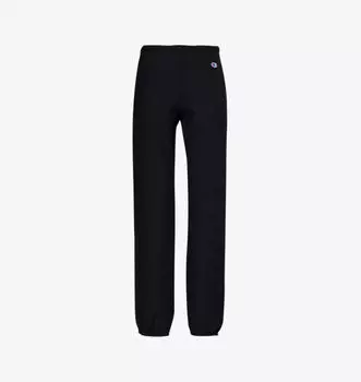 Спортивные брюки прямого кроя со средней посадкой из хлопковой смеси с эластичными манжетами Champion, черный