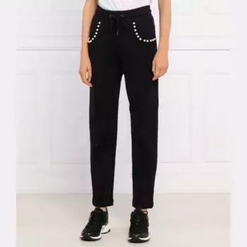 Спортивные брюки прямого кроя высокий рост Love Moschino, черный