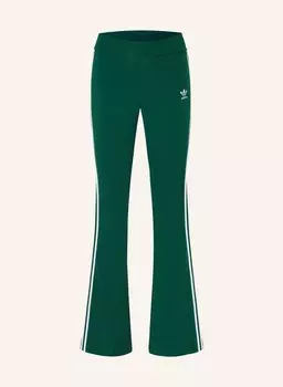 Спортивные брюки расклешенные леггинсы Adidas Originals, зеленый