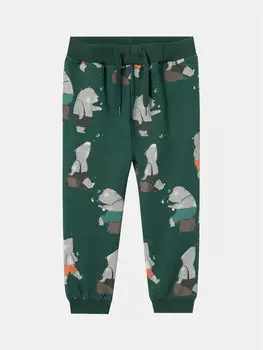Спортивные брюки regular fit Name It, зеленый