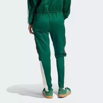 Спортивные брюки с 3 полосками Tiro Cut Adidas, цвет Dark Green/Cloud White/Collegiate Burgundy