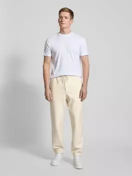 Спортивные брюки с эластичным поясом Emporio Armani, кремовый