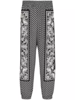 Спортивные брюки с эластичным поясом и монограммой BALMAIN, черный