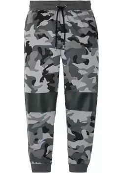 Спортивные брюки с байкерскими элементами Rainbow, серый